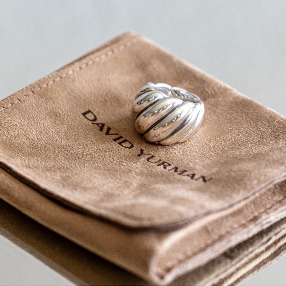 David Yurman Silver Sculpted Cable Ring